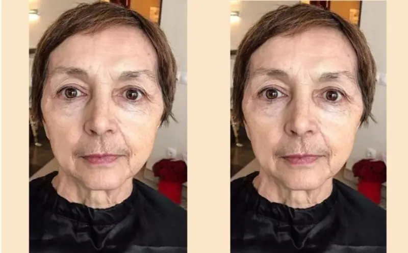 Transformación con maquillaje